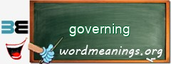 WordMeaning blackboard for governing